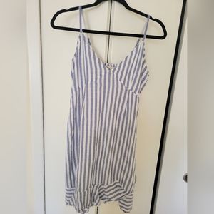 Blue and white stripe dress